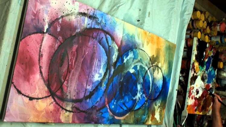 Fun Fast Easy Abstract Painting 'Shudder' How To Start to Finish