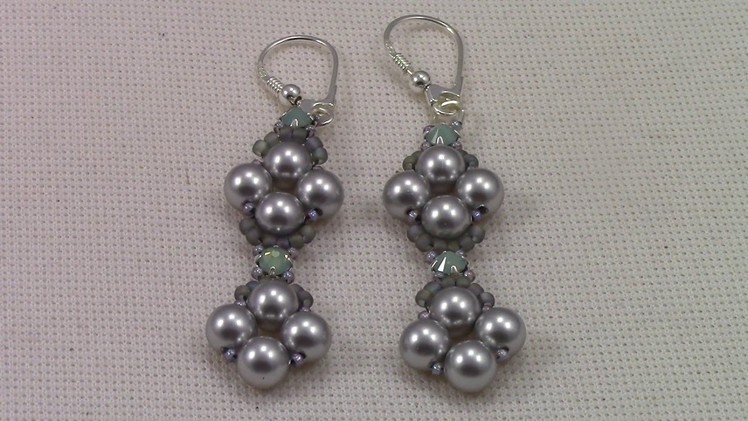 Handmade jewelry Raw Pearl and Montee Earrings