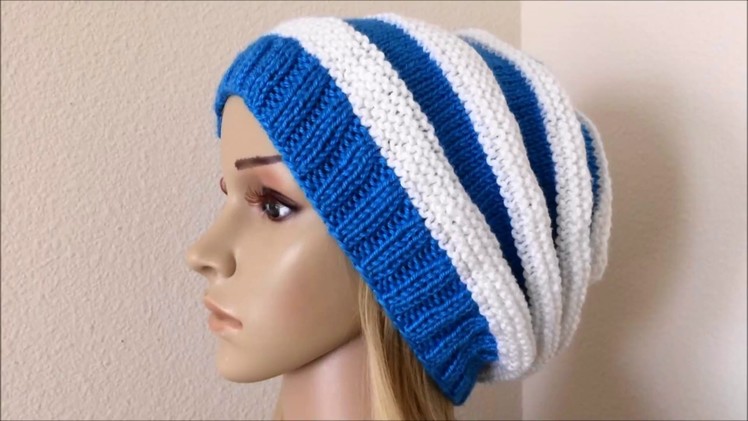 How To Knit A Slouchy Hat, Lilu's Handmade Corner Video # 189