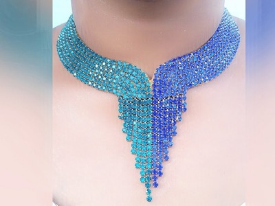 How To Make Designer  Necklace At Home | DIY | Hand Made Bridal Necklace | Chokar  | Uppunuti Home