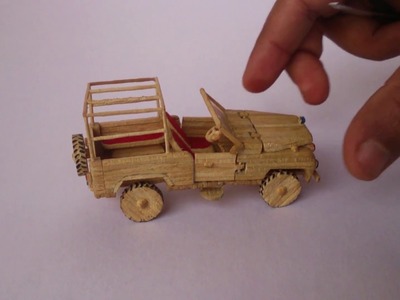 Jeep made from matchsticks - By RDCrafts