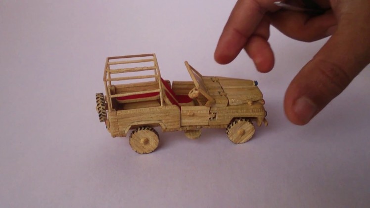 Jeep made from matchsticks - By RDCrafts