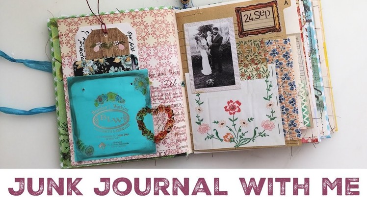 JUNK JOURNAL WITH ME | Ep 10 | Vintage Junk Journal Process | Junk Journalling