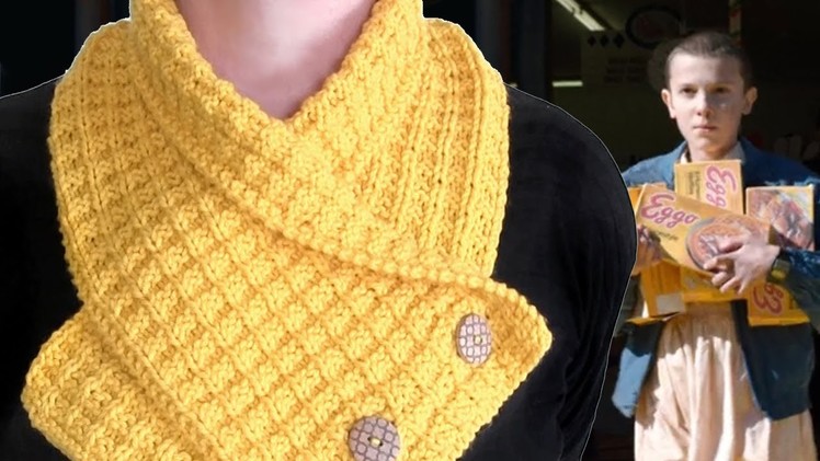 Knit a Waffle Neck Warmer Scarf | Eleven's Stranger Things Eggos