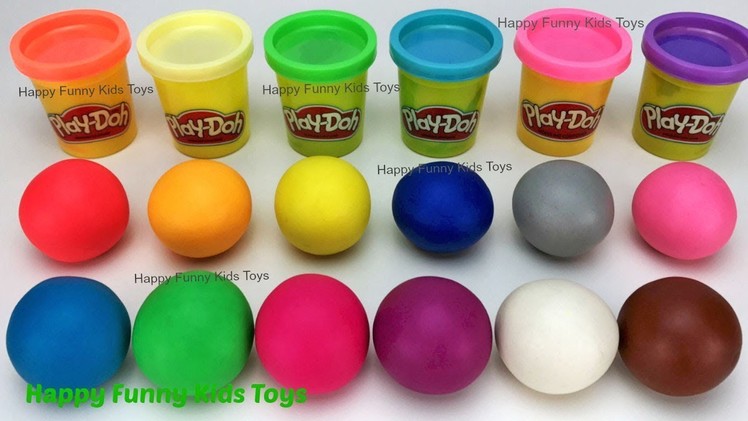 Learn Colors Play Doh Balls Rooster Lobster Fish Fruit & Vegetable Molds Surprise Toys TMNT Ooshies