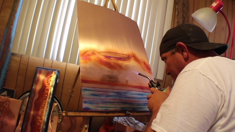 Live Fire Painting on copper by Troy Willingham