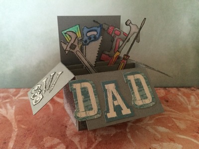 巧。手做卡片(Make Cards with Chiao)-父親節驚喜盒卡教學(Happy Father's Day Card in a Box Card Tutorial)