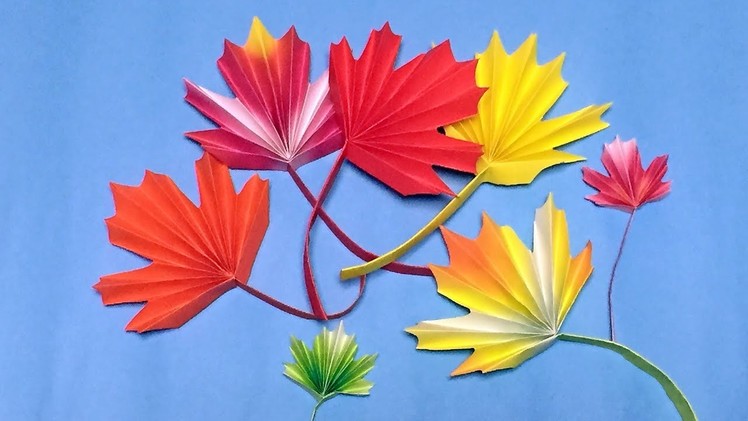 Origami Maple Leaf Easy Instructions - for Thanksgiving Day Decoration DIY
