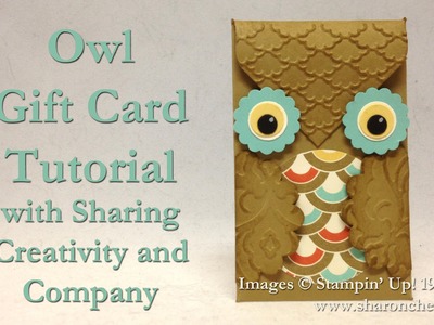 Owl Gift Card with Sharing Creativity and Company