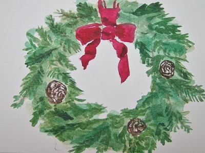 Paint Your Own Christmas Card Wreath