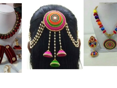 Silk Thread Jewellery - Bangles - Jhumkas- Nacklaces. 2017 Designs