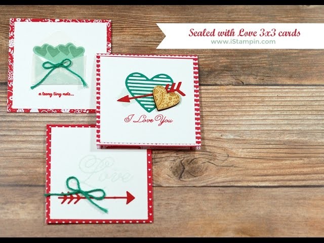 Stampin' Up! Sealed with Love 3x3 Valentine's Day Cards