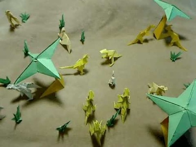 Stop Motion Origami Dinosaurs