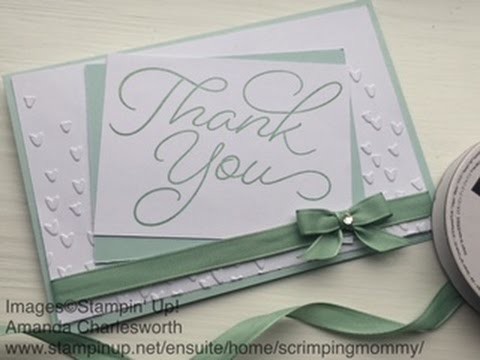 Stunning Thank you card tutorial using Stampin' Up! new goodies