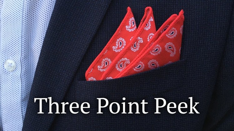 Three Point Peek - How to Fold a Pocket Square