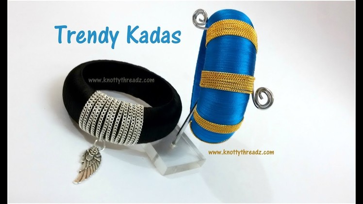 Trendy Wooden Kada to Match Western Dress || Handmade Bangles || www.knottythreadz.com