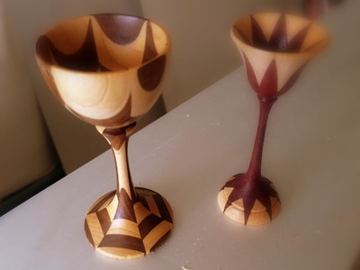 Turning an Hexagonal Segmented mini  Goblet - Woodturning by Eli Avisera