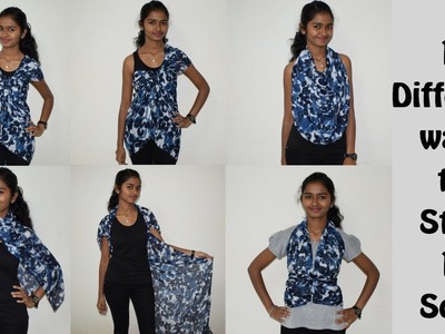10 Different Ways to Style.Wear.Convert.Revamp.Re-Use 1 Scarf.Dupatta ||No Sew DIY