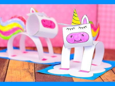 3D Unicorn Craft - fun paper craft idea for kids