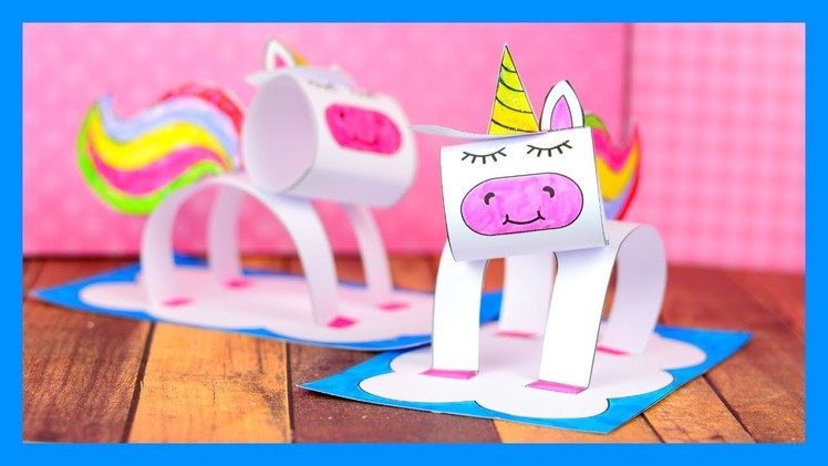 3D Unicorn Craft - fun paper craft idea for kids