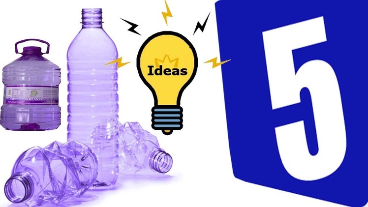5 Awesome Ideas With Plastic Bottles - Plastic Bottle Craft  - Plastic Bottle Craft Projects