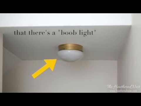 5-minute boob light fix! Update those outdated ceiling flush-mounts quickly and easily!