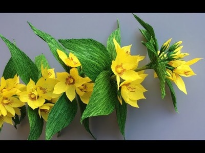 ABC TV | How To Make Yellow Loosestrife Paper Flower From Crepe Paper - Craft Tutorial