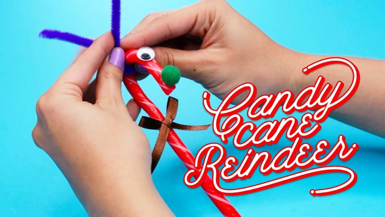 Candy Cane Reindeer Craft Decoration for Christmas - EZPZ ideas