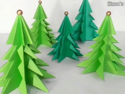 Christmas Tree, 3D Paper Christmas Tree || DIY Paper Craft Ideas #77