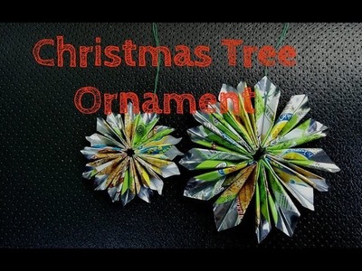 Christmas Tree Ornament from Sachet Packs | Recycled Craft