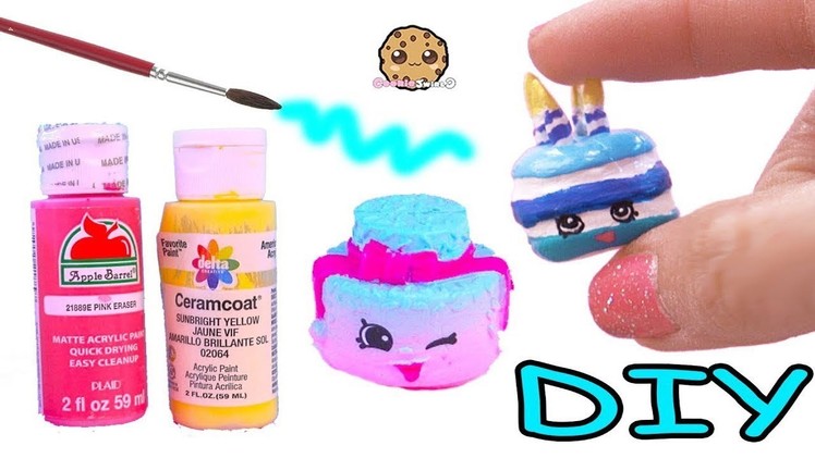 Custom Cake ! DIY Do It Yourself Clay Shopkins Painting Craft Toy Video
