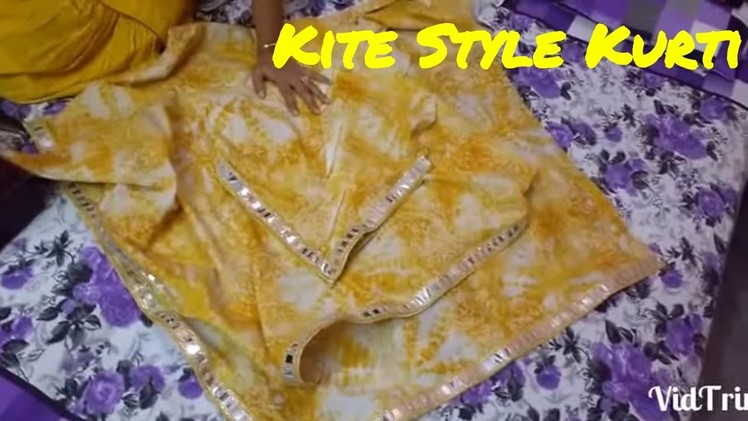 Designer Kite Style Kurti. Triangle Kurti Drafting & Cutting in Hindi. DIY  SARA