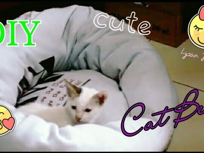 DIY CAT BED from old sweatshirt | (how to) | CHEAP | EASY | FAST