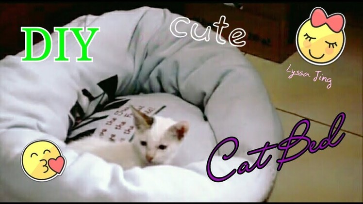 DIY CAT BED from old sweatshirt | (how to) | CHEAP | EASY | FAST