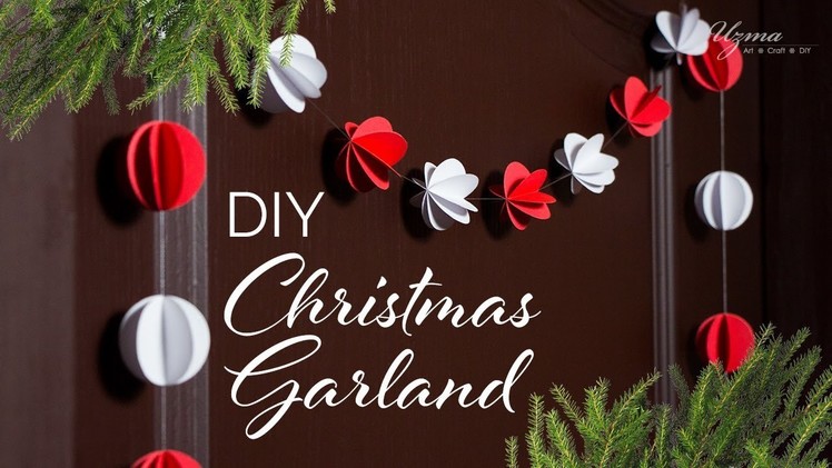 DIY Christmas Garland | Paper Ball Garland | Paper Craft