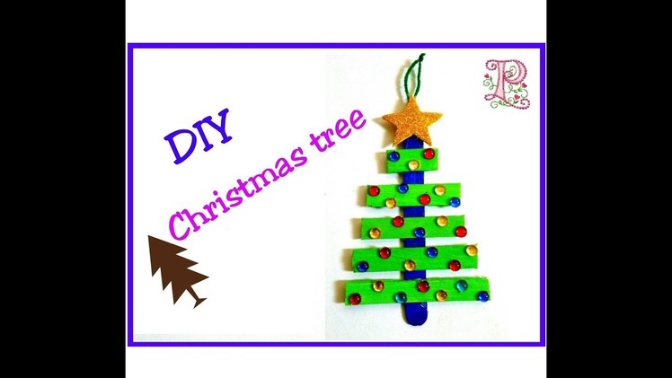 DIY : Christmas tree || pop sticks craft | Christmas tree making using pop sticks at home
