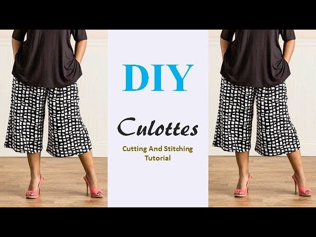 DIY Culottes Cutting And Stitching Full Tutorial by PN'z World