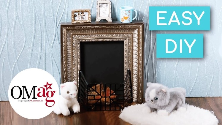 DIY Doll Easy Craft: Cozy Festive Fireplace | OMaG | American Girl