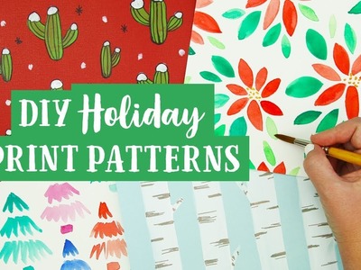 DIY Holiday Print Patterns ???? Gift Wrap Ideas | Sea Lemon