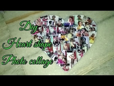 Diy how to make heart shape photo collage.