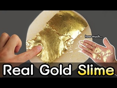 DIY How to Make Real Gold Slime!!!! OMG. 