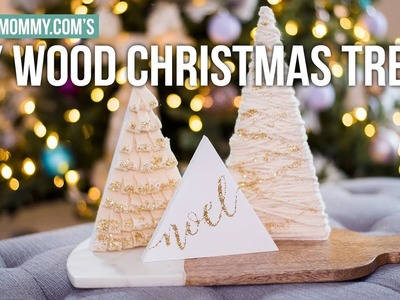 DIY MINI WOOD TREE DECORATIONS | Christmas DIY & Decor Challenge 2017