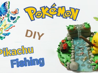 DIY POKEMON GO MINI PIKACHU Fishing Resin & Polymer Clay Tutorial - how to make pokemon craft