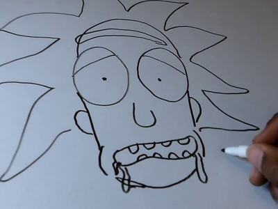 DIY Rick Sanchez Rick and Morty Third Eyed Drawing Fan Art Tutorial