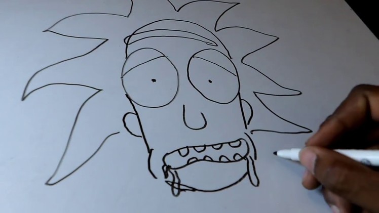 DIY Rick Sanchez Rick and Morty Third Eyed Drawing Fan Art Tutorial