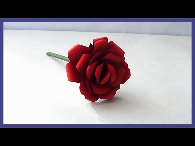 DIY Simple & Easy Realistic Paper Rose Tutorial | How to Make  Paper Flowers