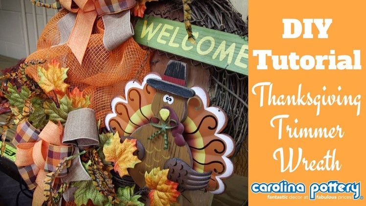 DIY Thanksgiving Trimmer Wreath Tutorial