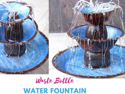 DIY Waste Bottle  waterfall || Waste bottle craft ||Waste Bottle Water Fountain