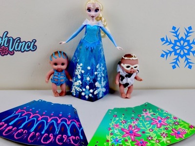 Dolls Craft Toy  Doh Vinci Design A dress Set Queen Elsa and Lil Cutesies Baby Doll