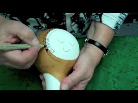 Drawing Zentangle® patterns on a Gourd